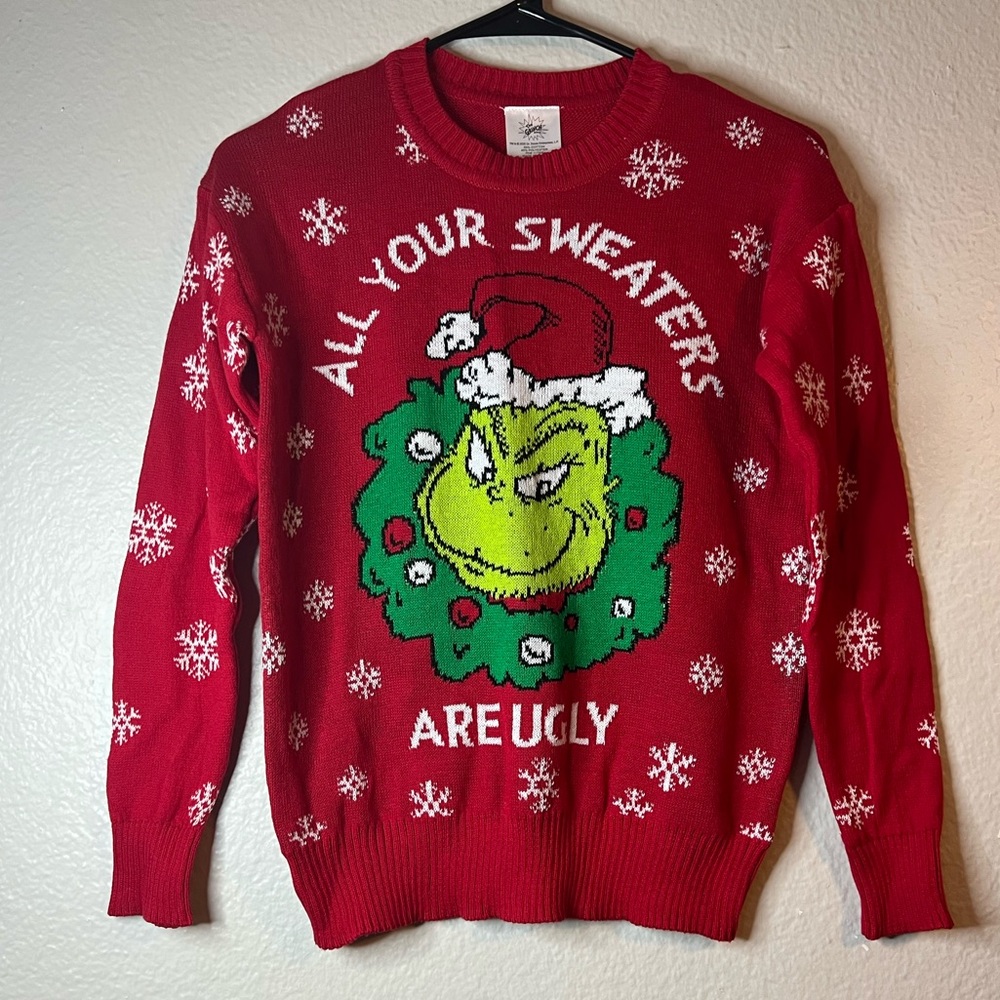Red Grinch Christmas Sweater